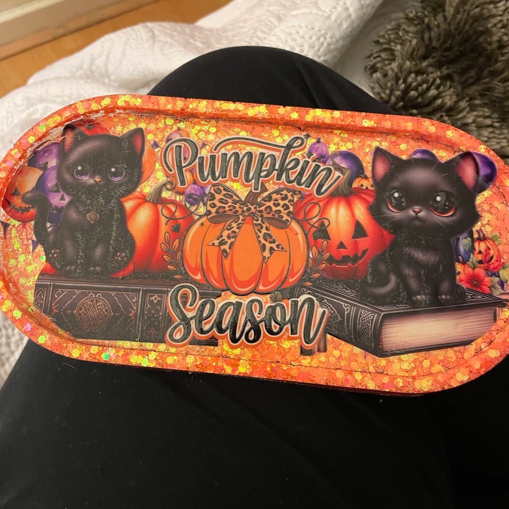 Pumpkin Season Decorative Tray